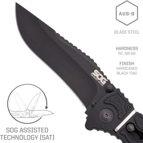  [아마존베스트]SOG Pocket Rescue Knife - Trident Elite Tactical