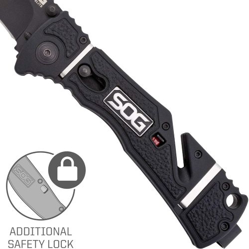  [아마존베스트]SOG Pocket Rescue Knife - Trident Elite Tactical