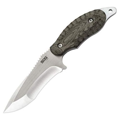  SOG Fixed Blade Knives with Sheath  “Kiku” KU-2021 Fixed Blade Knife 4.1” Tactical Knife with Sheath for Survival Knife or Hunting Knife Use