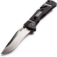 SOG Folding Knife Pocket Knife  “Trident Elite” TF106-CP Spring Assisted Knife w 3.7” Assisted Opening Knife Blade + Army Pocket Knife Grip