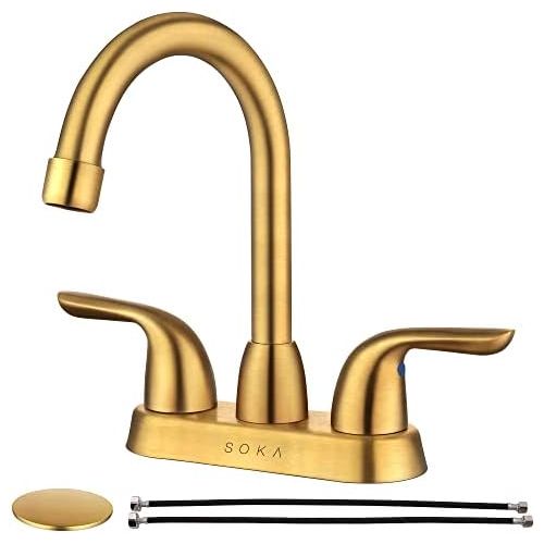  SOKA SK18001AR, Bathroom Faucet, Gold