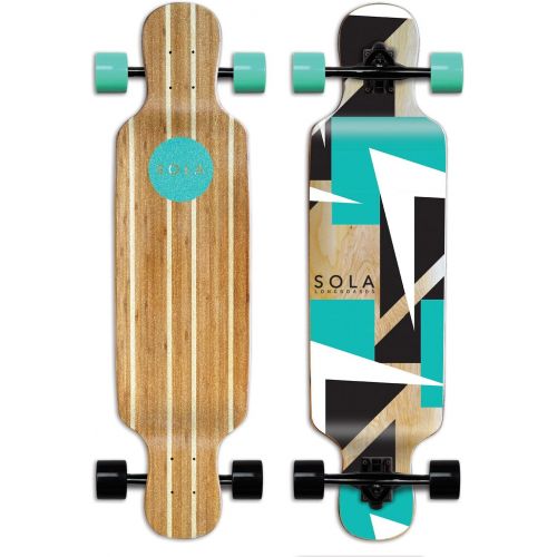  SOLA Bamboo Premium graphic design Complete longboard Skateboard - 36 to 38 inch