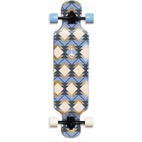  SOLA Bamboo Premium Graphic Design Complete Longboard Skateboard - 36 to 38 inch