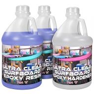 SOLAREZ Ultra-Clear Two-Part Surfboard Epoxy Resin 1.5 Gal Professional Laminating Resin ~ Perfect Sandability, Low Viscosity, High Gloss, 2 :1 Mix, Ultra-Clear, Optic High Durability, Made in the USA