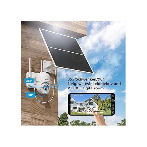  SOLIOM 4G LTE Cellular Security Camera [24/7 Recording] with 20W Solar Panel, 20000mAh Battery,360° Pan Tilt,Spotlight Color Night Vision,2 Way Talk,PIR Motion Detect,No WiFi,IP66,SL800-4G US Ver.