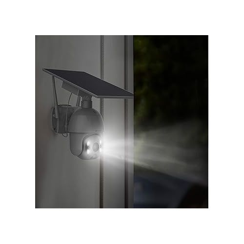  SOLIOM S600 Outdoor WiFi Security Camera - 360° Pan Tilt, Solar Powered with Battery, Motion Detection, Color Night Vision, 2-Way Talk, Remote Access