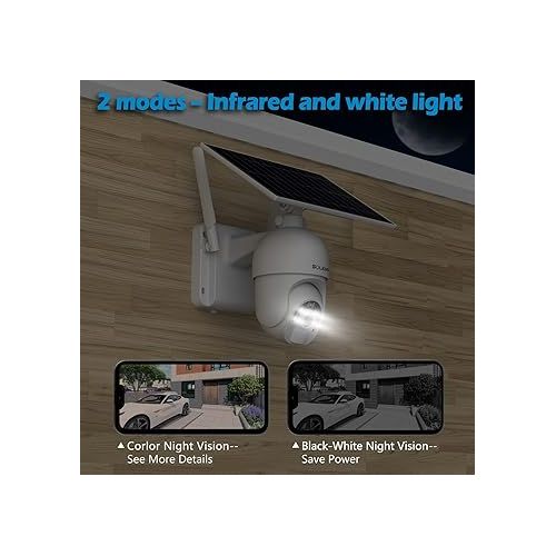  SOLIOM S800C-4G LTE Cellular Security Camera Outdoor,Pan Tilt 360° View 1080p Wireless Solar Powered, Spotlight Color Night Vision, 2 Way Talk,PIR Motion Detection