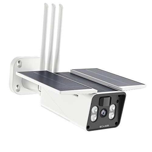  [아마존베스트]SOLIOM S90 Wireless Security Camera Outdoor Solar Battery Powered,1080P Wireless IP Home Camera with Night Vision, Two-Way Audio and Accurate Motion Detection