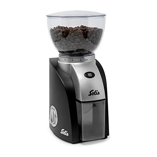  Solis Scala Compact Conical-Burr Coffee Grinder, Black