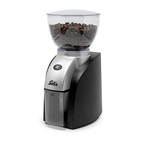  Solis Scala Compact Conical-Burr Coffee Grinder, Black