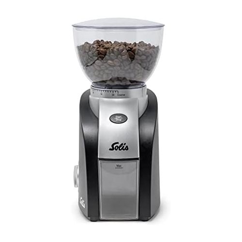  Solis Scala Compact Conical-Burr Coffee Grinder, Black