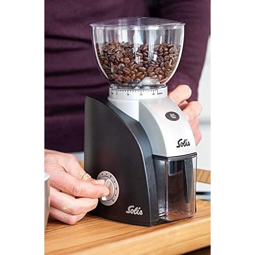  Solis Scala Compact Conical-Burr Coffee Grinder, Black