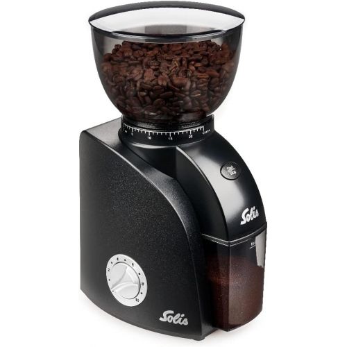  Solis Scala Zero Static Coffee & Espresso Grinder, Black/Black