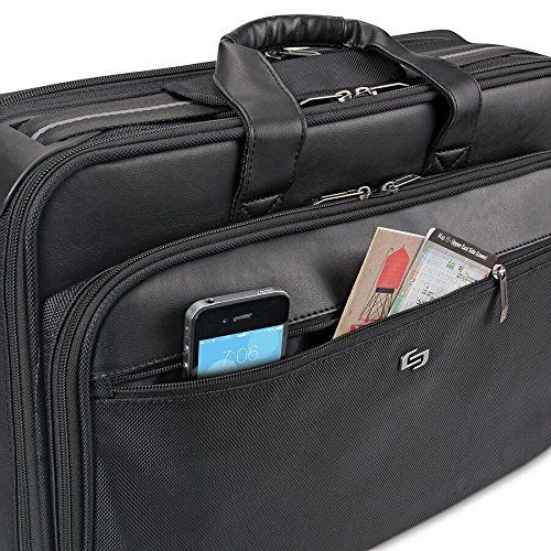  SOLO Solo Paramount 16 Inch Laptop Briefcase with Smart Strap, Black