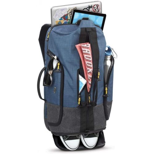  SOLO Solo Weekender Backpack Duffel, Blue/Grey