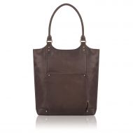 SOLO Solo Executive 16 Inch Leather Laptop Bucket Tote, Espresso