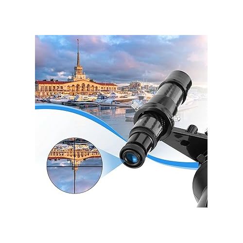  Telescope for Kids and Beginners - 70mm Apeture 400mm AZ Mount Telescopes for Adults - Good Partner to View Moon and Planet - Come with a Smartphone Adapter with 1.5X Barlow Lens and Adjustable Tripod