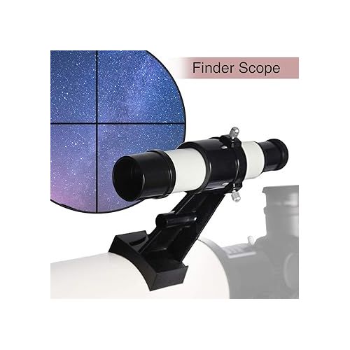 Telescopes for Adults, 70mm Aperture and 700mm Focal Length Professional Astronomy Refractor Telescope for Kids and Beginners - with EQ Mount, 2 Plossl Eyepieces and Smartphone Adapter