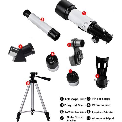  [아마존베스트]SOLOMARK Telescope for Kids and Beginners Travel Scope 70mm Apeture 400mm AZ Mount - with Backpack to Carry Easily - Travel Telescope to View Moon and Planet