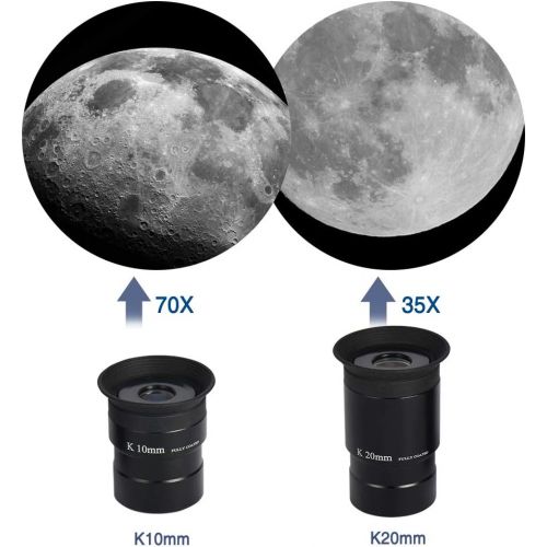  SOLOMARK Telescope, 80EQ Refractor Professional Telescope -700mm Focal Length Telescopes for Adults Astronomy, with 1.5X Barlow Lens Adapter for Photography and 13 Percent Transmis