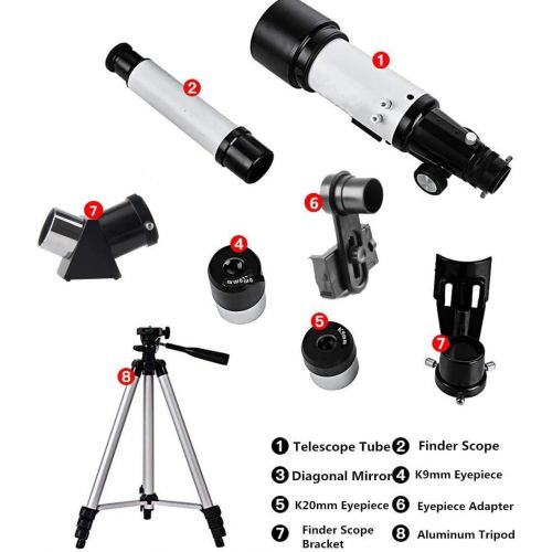  SOLOMARK Telescopes for Adults 70mm Aperture 400mm AZ Mount, Astronomical Refractor Portable Telescope for Kids and Beginners with Backpack to Travel and View Moon