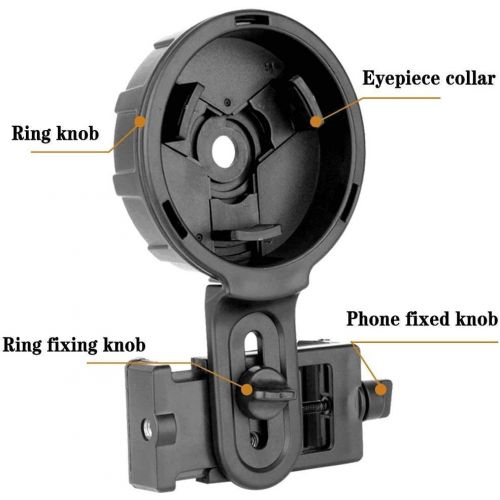  SOLOMARK Universal Cell Phone Spotting Scope Mount Big Type Photography Adapter Mount Work with Binoculars Monocular Spotting Scope Telescope for iPhone 6Plus Samsung HTC LG and More