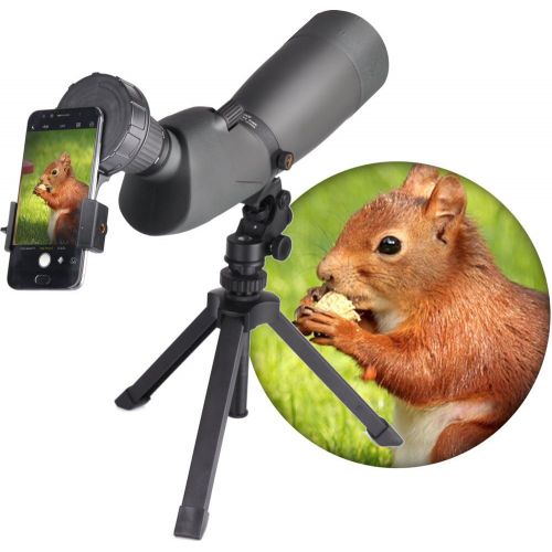  SOLOMARK Cellphone Mount for Vortex Bushnell Celestron Barska Spotting Scope Big Eyepiece Work with Binoculars Monocular Spotting Scope Telescope for Almost Smartphone