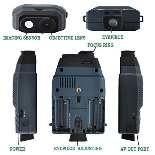  SOLOMARK Solomark Night Vision Monocular, Blue-Infrared Illuminator Allows Viewing in The Dark - Records Images and Video