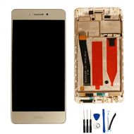 SOMEFUN LCD Display Screen digitizer Touch glass Assembly For Huawei P9 lite Smart DIG-L03 DIG-L22 DIG-L23 replacement gold wframe