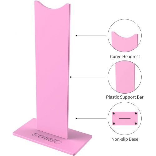  [아마존베스트]SOMIC Pink Headphone Stand Gaming Headset Holder with Solid Base and Flexible Earphone Hanger with Supporting for All Headphones Size