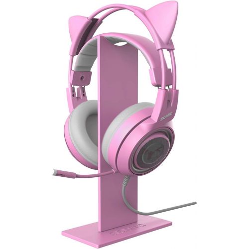  [아마존베스트]SOMIC Pink Headphone Stand Gaming Headset Holder with Solid Base and Flexible Earphone Hanger with Supporting for All Headphones Size