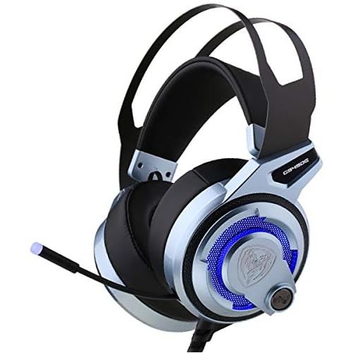 SOMIC Somic G949DE,PC PS4 Gaming Headset Noise Cancelling Overear,7.1 Virtual surround Stereo Sound,Mic and Colorful LED Lights,USB plug