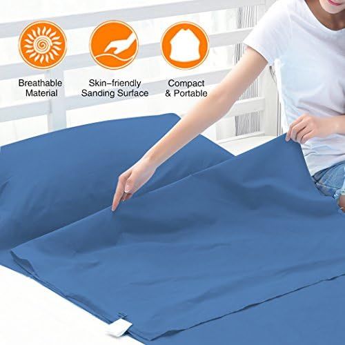  SOMOYA Sleeping Bag Liners Lightweight Travel Camping Sheet Sleep Bag Liner Adults Lightweight Warm Weather Hotel Compact Portable Sleeping Sack Indoor Outdoor Hostels Traveling Backpacki