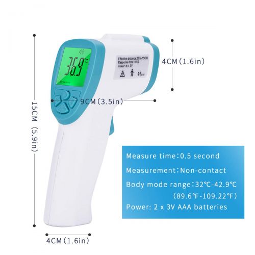  SONARIN Digital Medical Infrared Forehead Thermometer for Baby and Adults,Contactless,Measurable Object,Clinical Monitoring,Instant Reading,CE and FDA Certified(Blue)