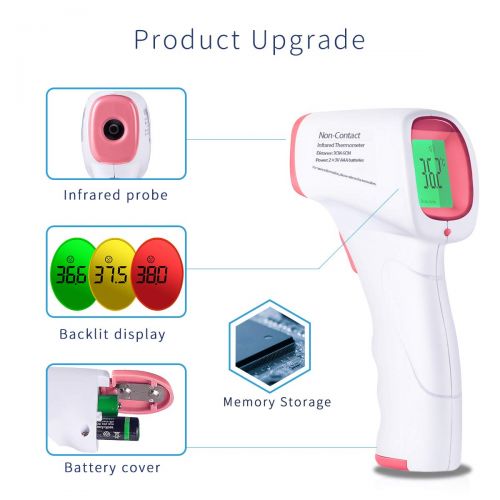  SONARIN High Precision Infrared Forehead Thermometer Digital Medical for Baby and Adults,Contactless,Measurable Object,Clinical Monitoring,Instant Reading,CE and FDA Certified(Pink