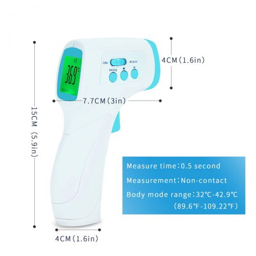  SONARIN Infrared Contactless Forehead Thermometer Digital Medical for Baby and Adults,Measurable Object,Clinical Monitoring,Instant Reading,CE and FDA Certified(Blue)