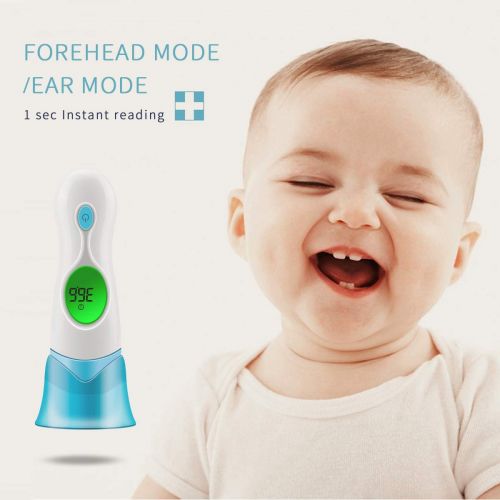  SONARIN Premium Professional Infrared Ear and Forehead Thermometer Digital Medical for Baby and Adults,Measurable Object,Clinical Monitoring,Instant Reading,CE and FDA Certified(Pu