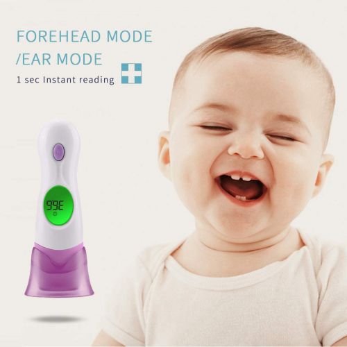  SONARIN Premium Professional Infrared Ear and Forehead Thermometer Digital Medical for Baby and Adults,Measurable Object,Clinical Monitoring,Instant Reading,CE and FDA Certified(Pu