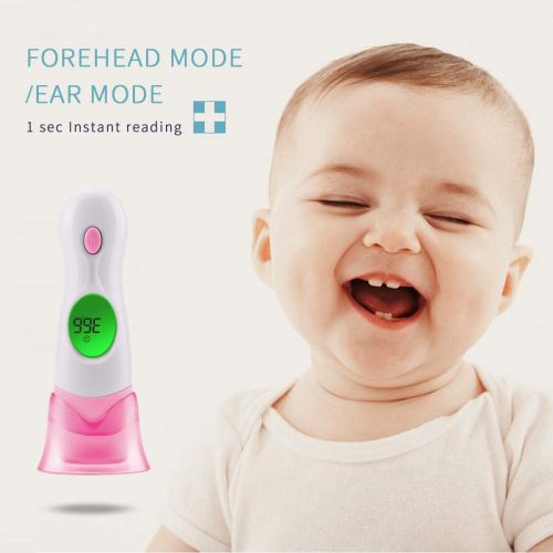  SONARIN Premium Professional Infrared Ear and Forehead Thermometer Digital Medical for Baby and Adults,Measurable Object,Clinical Monitoring,Instant Reading,CE and FDA Certified(Pu