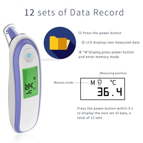  SONARIN Ear and Forehead Thermometer Digital Medical for Baby and Adults,Fever Warning,Clinical...