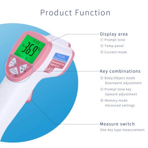  SONARIN Infrared Forehead Thermometer Digital Medical for Baby and Adults,Contactless,Measurable...