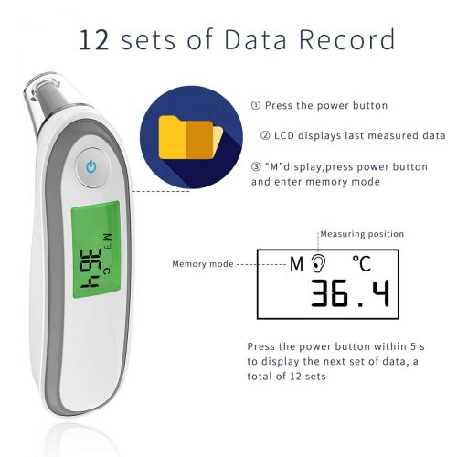  SONARIN Ear and Forehead Thermometer Digital Medical for Baby and Adults,Fever Warning,Clinical...