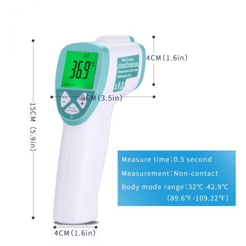  SONARIN Infrared Forehead Thermometer Digital Medical for Baby and Adults,Contactless,Measurable Object,Clinical Monitoring,Instant Reading,CE and FDA Certified(Green)