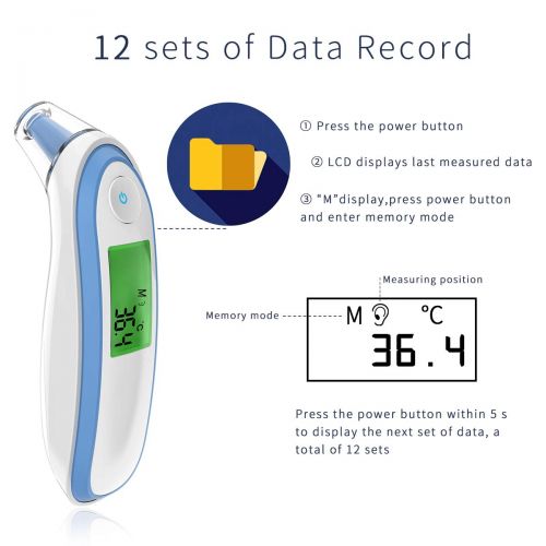  SONARIN Ear and Forehead Thermometer Digital Medical for Baby and Adults,Fever Warning,Clinical...