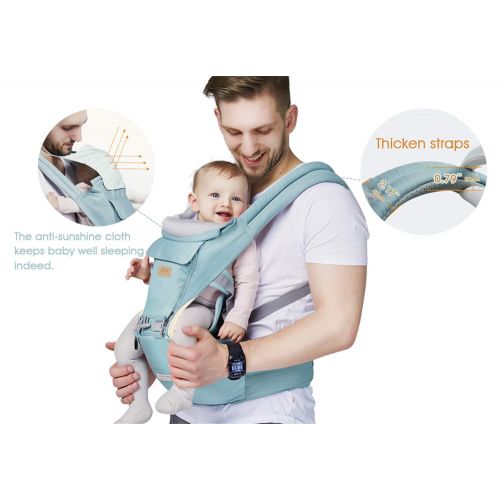  SONGMAY Ergonomic 360° Baby Soft Carrier, Comfortable Adjustable Positions,Breastfeeding Fits All Newborn...