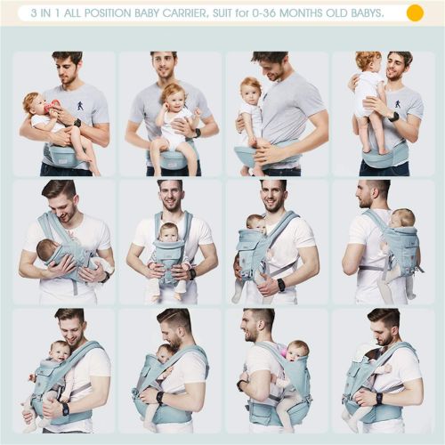  SONGMAY Ergonomic 360° Baby Soft Carrier, Comfortable Adjustable Positions,Breastfeeding Fits All Newborn...