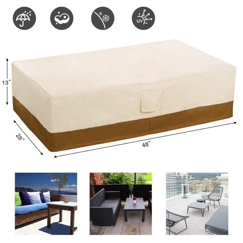  SONGMICS Rectangular Patio Table Cover, 600D Heavy Duty Outdoor Lawn Patio Furniture Covers, Waterproof and Anti-Fade 72 L x 45 W x 26.5 H UGTC183EC