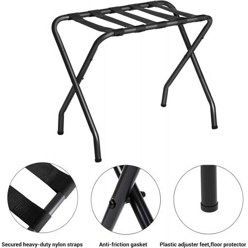  [아마존 핫딜]  [아마존핫딜]SONGMICS Metal Folding Luggage Rack Black URLR64B