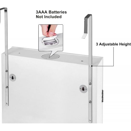  [아마존 핫딜] SONGMICS LED Jewelry Cabinet Armoire with 6 Drawers Lockable Door/Wall Mounted Jewelry Organizer White Patented UJJC88W