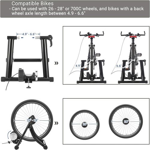  [아마존베스트]SONGMICS Indoor Bike Trainer Stand, Reduces Noise, Curvy Stable Frame USBT01B
